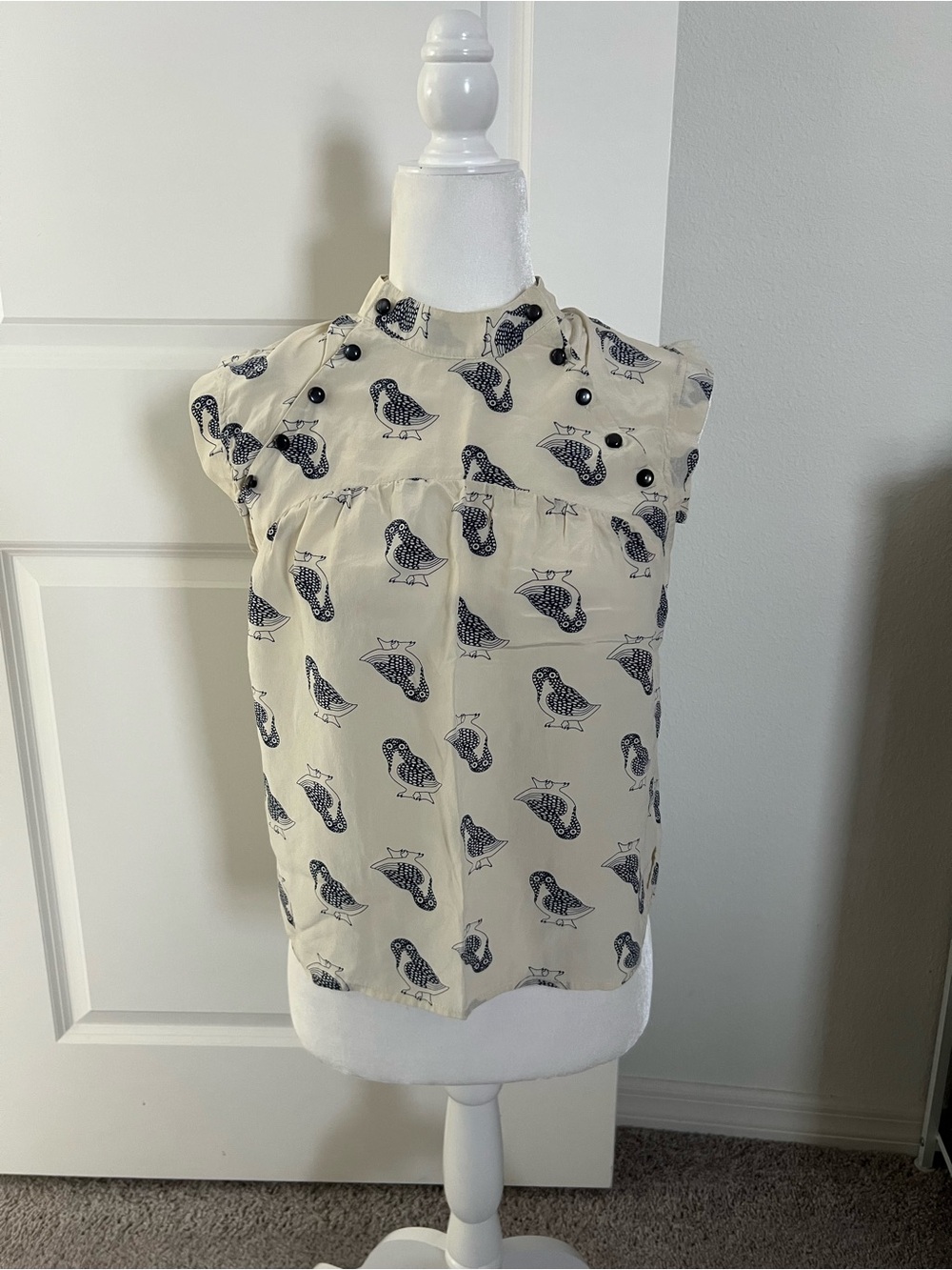 EUC Corey Lynn Calter for Barney’s Owl Blouse 6